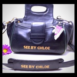 Chloe Convertible Leather Satchel “See by Chloe”